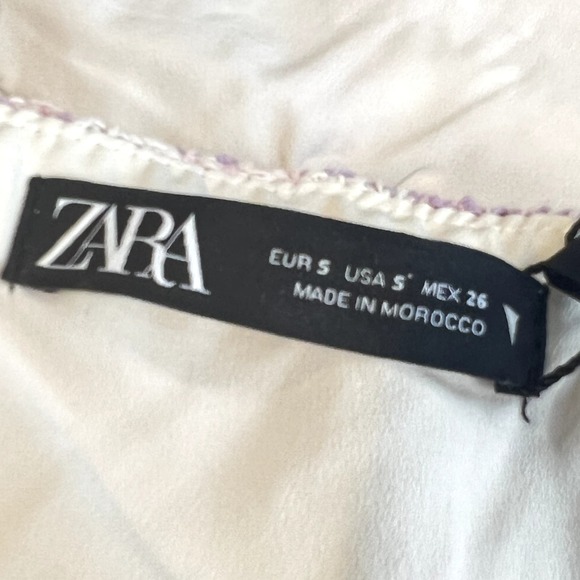 Zara Tweed Bustier Tube Top Pink Purple Size S Cropped Sweetheart Neckline - Picture 4 of 9